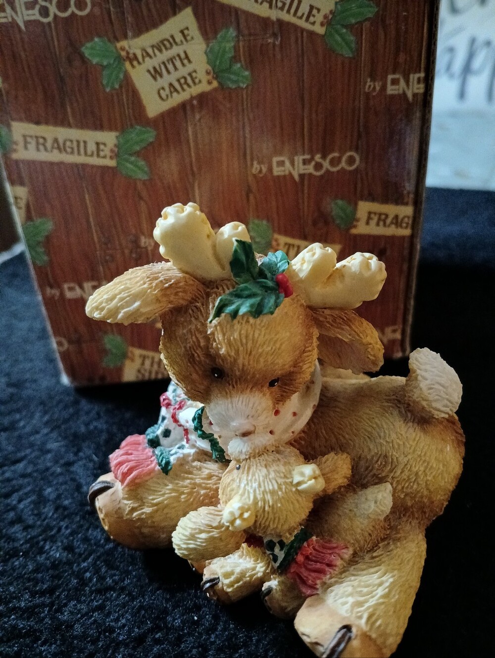 Enesco Santa's Special Deerlivery "Junior" Reindeer Figurine